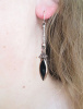 Black Diamond Stick Earring 